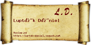 Lupták Dániel névjegykártya
